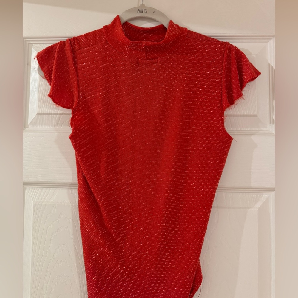 Red Bodysuit Pretty Little Thing